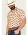Image #2 - Cody James Men's Saint Abstract Striped Short Sleeve Snap Western Shirt, Ivory, hi-res