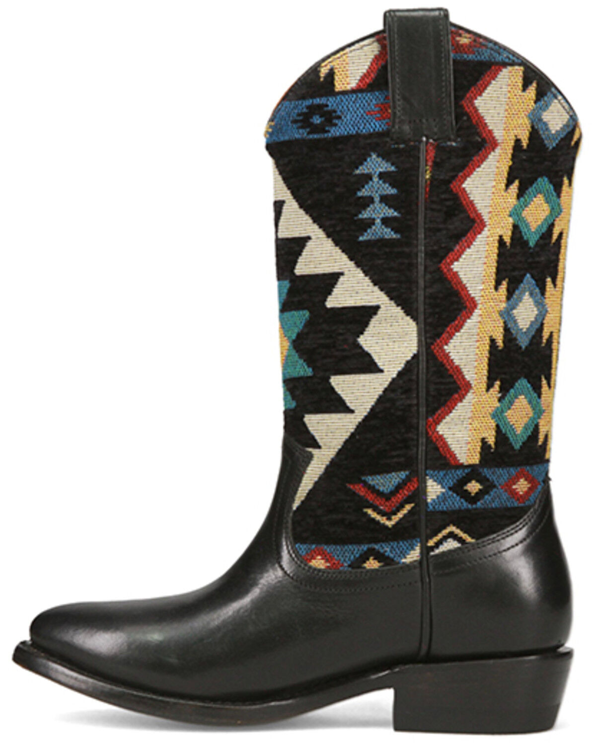 Image #3 - Frye Women's Billy Southwestern Western Boots - Round Toe, Black, hi-res
