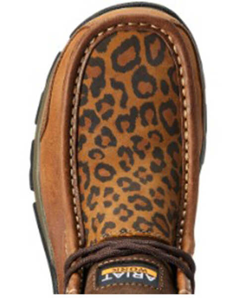 Image #4 - Ariat Women's Edge Lite Cheetah Print Work Shoes - Composite Toe, Brown, hi-res