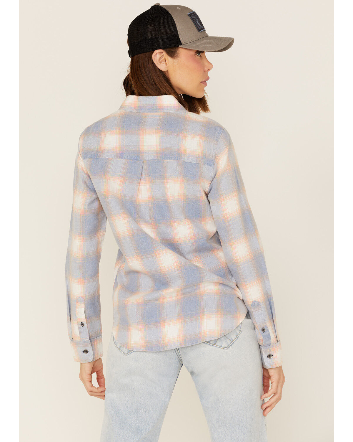 Image #4 - Flag & Anthem Women's Long Sleeve Plaid Pocket Button Shirt, , hi-res