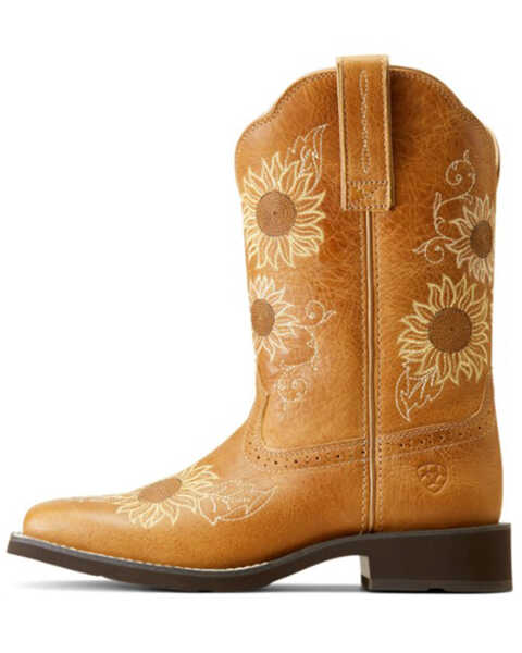 Image #2 - Ariat Women's Blossom Western Boots - Broad Square Toe , Brown, hi-res