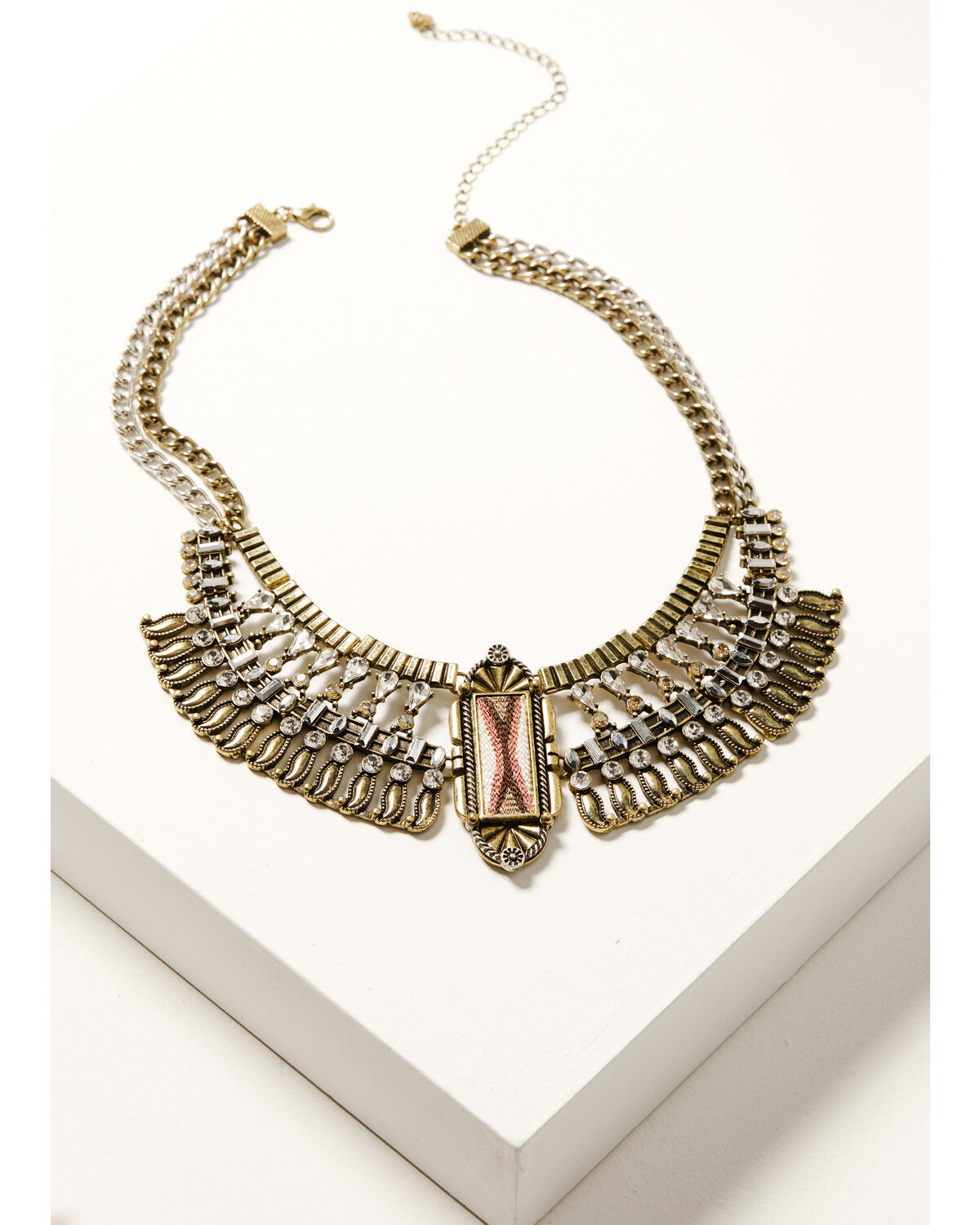 Image #1 - Shyanne Women's Desert Rose Antique Bib Necklace, Gold, hi-res