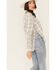 Image #3 - Shyanne Women's Ivory Plaid Shirt Tail Tunic Top, , hi-res