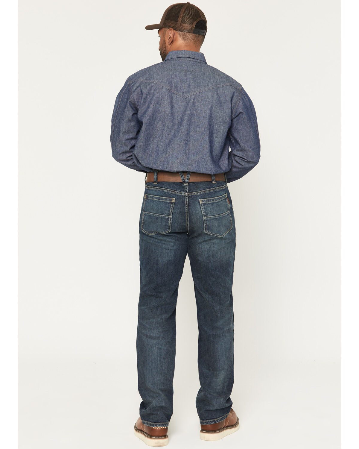 Image #3 - Hawx Men's FR Grinder Dark Wash Straight Denim Jeans, Indigo, hi-res