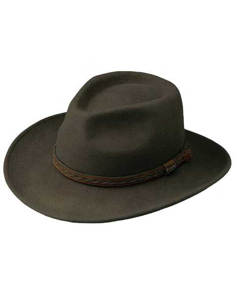 Outback Trading Co. Men's High Country Crushable Felt Western Fashion Hat, Serpent, hi-res