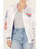 Image #3 - The Laundry Room Women's Faux Satin Coors Light Bomber Jacket , White, hi-res