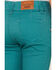 Ranch Dress'n Girls' Cow Print Mid Rise Super Flare Jeans, Jade, hi-res