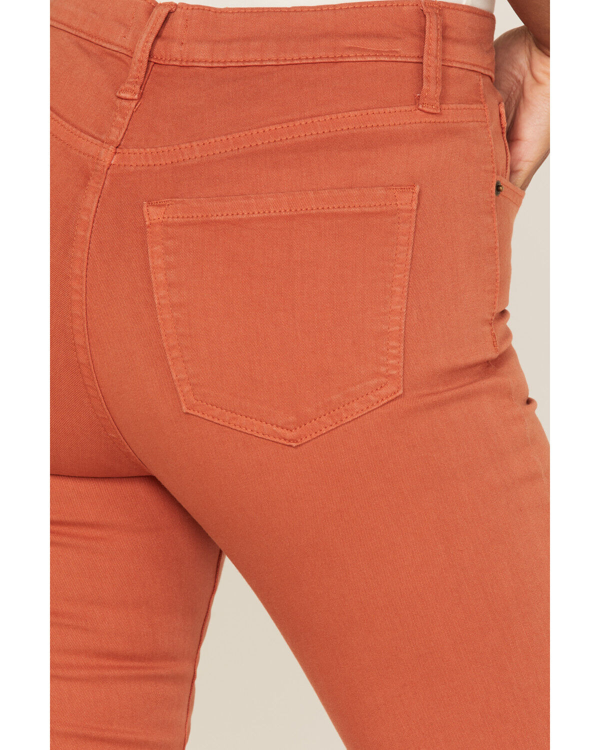 Image #4 - Sneak Peek Women's High Rise Distressed Flare Jeans, Brandy Brown, hi-res