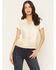 Image #1 - Idyllwind Women's Running Horses Short Sleeve Graphic Baby Tee, Cream, hi-res