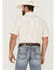 Image #4 - RANK 45® Men's Mustang Geo Print Short Sleeve Button-Down Western Shirt, Cream, hi-res