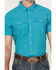 Image #3 - Rock & Roll Denim Men's Tek Solid Short Sleeve Snap Western Shirt, Turquoise, hi-res