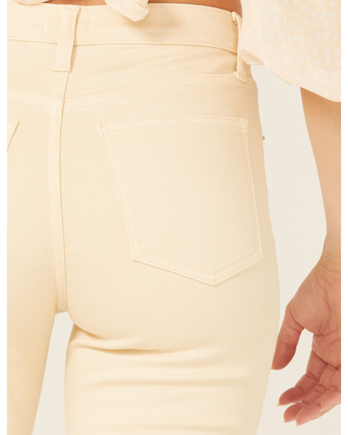 Image #4 - Sneak Peek Women's High Rise Slim Straight Jeans, Light Yellow, hi-res