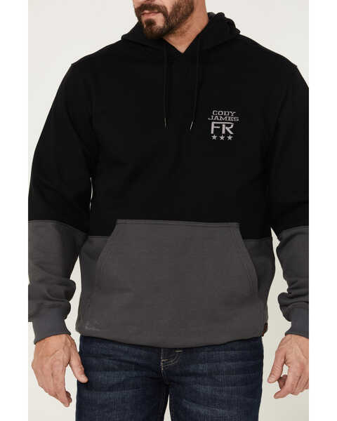 Image #3 - Cody James Men's FR Fleece Hooded Work Sweatshirt - Tall , Black, hi-res
