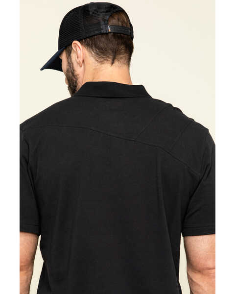 Image #5 - Hawx Men's Miller Pique Short Sleeve Work Polo Shirt , Black, hi-res