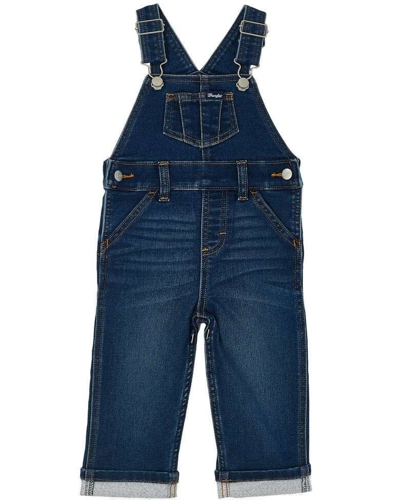 Wrangler Infant' Dark Washed Indigo Overall Pant Jeans , Blue, hi-res