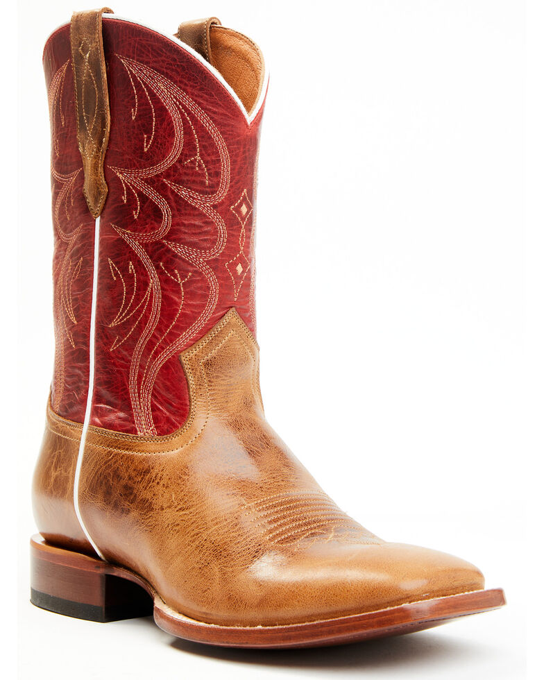Cody James Men's Leather Red Western Boot - Broad Square Toe , Red, hi-res
