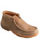 Twisted X Men's Brown and Tan Checkerboard Driving Mocs, Bomber, hi-res