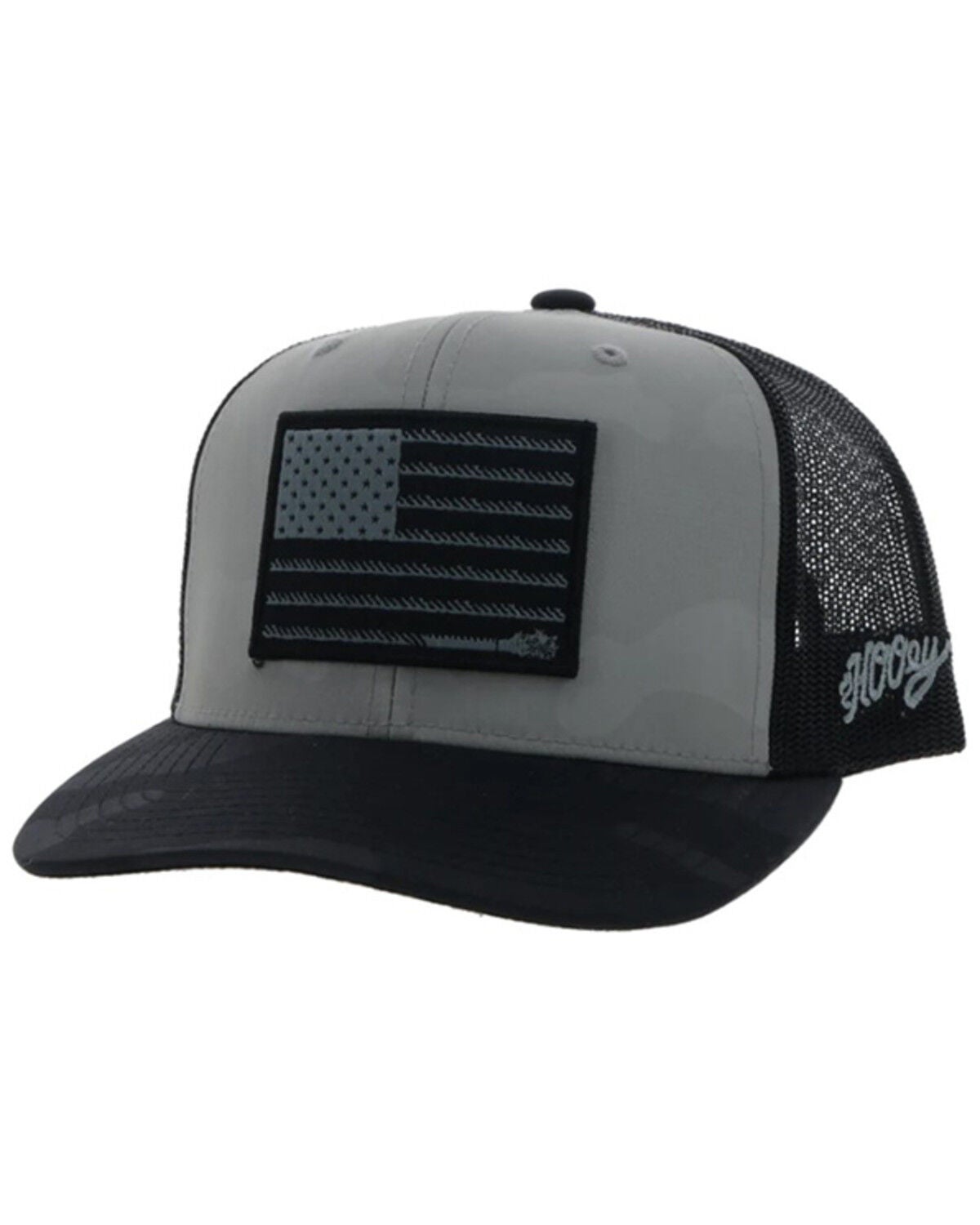 Hooey Men's Liberty Roper Trucker Cap, Grey, hi-res