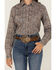 Image #3 - Rough Stock by Panhandle Women's Paisley Print Long Sleeve Snap Western Shirt, Multi, hi-res