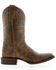 Botas Caborca For Liberty Black Women's Butterfly Embroidered Western Boots - Square Toe, Tan, hi-res