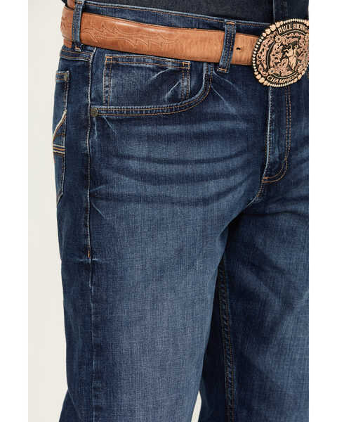 Image #2 - Wrangler Men's 20X Carlson Medium Wash Slim Straight Stretch Denim Jeans - Tall, Medium Wash, hi-res