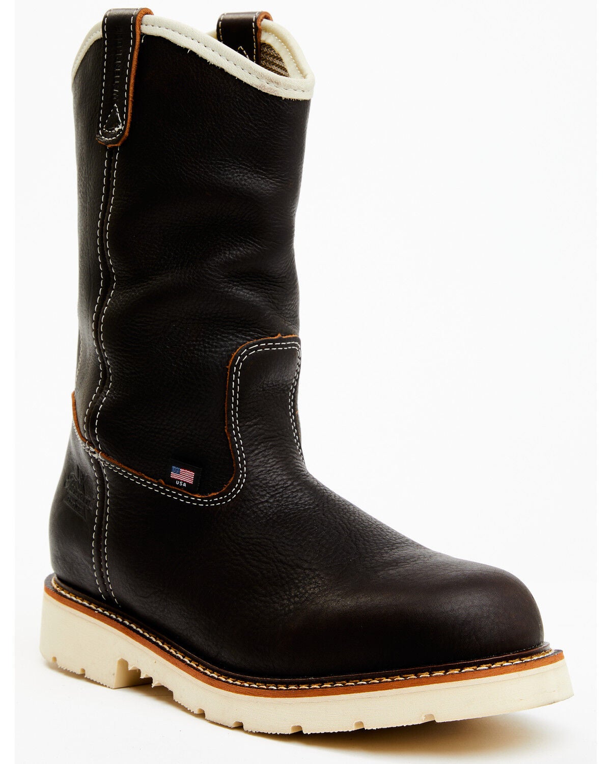 Thorogood Men's Boot Barn Exclusive Welly Waterproof Pull-On Boot - Soft Toe, Brown, hi-res