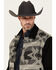 Image #2 - Cripple Creek Men's Southwestern Print Wool Bomber Jacket, Black, hi-res