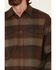 North River Men's Dark Brown Patina Large Plaid Western Flannel Shirt Jacket , Brown, hi-res