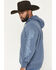 Image #2 - Wrangler Men's Logo Graphic Hooded Sweatshirt, Blue, hi-res
