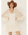 Image #1 - Honey Creek By Scully Women's Lace Crochet Long Sleeve Dress , Ivory, hi-res