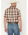 Image #4 - Cody James Men's Frosty Creek Plaid Print Short Sleeve Button-Down Stretch Western Shirt, Brown, hi-res
