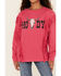Image #3 - Rock & Roll Denim Girls' Howdy Fringe Long Sleeve Graphic Tee, Pink, hi-res