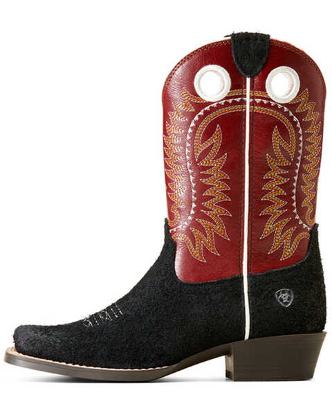 Image #2 - Ariat Boys' Derby Monroe Western Boots - Square Toe , Black, hi-res