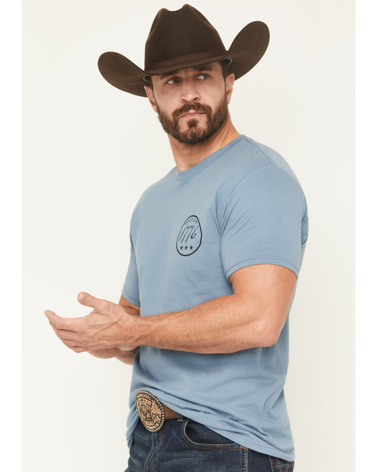 Image #2 - Howitzer Men's Sweet Land Short Sleeve Graphic T-Shirt, Blue, hi-res