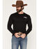 Image #2 - Cowboy Hardware Men's Outlaw Whiskey Long Sleeve Graphic T-Shirt, Black, hi-res