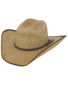 Justin Bent Rail Tan Fenix Straw Cowboy Hat, Tan, hi-res