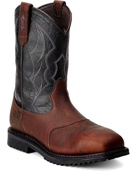 Ariat RigTek Waterproof Work Boots - Composite Toe, Brown, hi-res