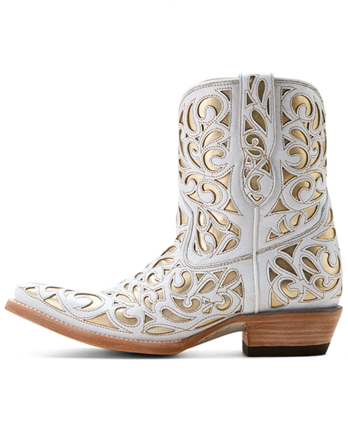 Image #2 - Ariat Women's Valentina Western Booties - Snip Toe, White, hi-res