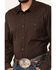 Image #3 - RANK 45® Men's Logo Long Sleeve Button-Down Performance Western Shirt, Coffee, hi-res