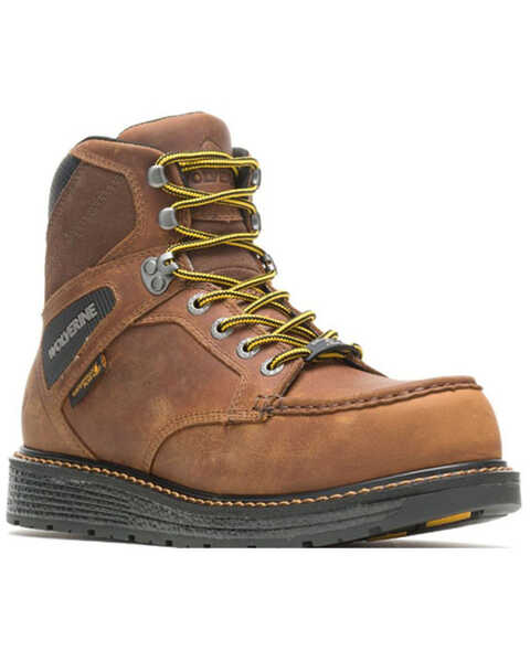 Wolverine Men's Brown Hellcat Lace-Up Work Boots - Composite Toe, Brown, hi-res