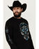 Image #2 - Moonshine Spirit Men's Candy Skull Long Sleeve Graphic T-Shirt , Black, hi-res