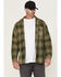 Image #1 - Timberland PRO Men's Gritman Plaid Print Fleece Snap Shirt Jacket, Olive, hi-res