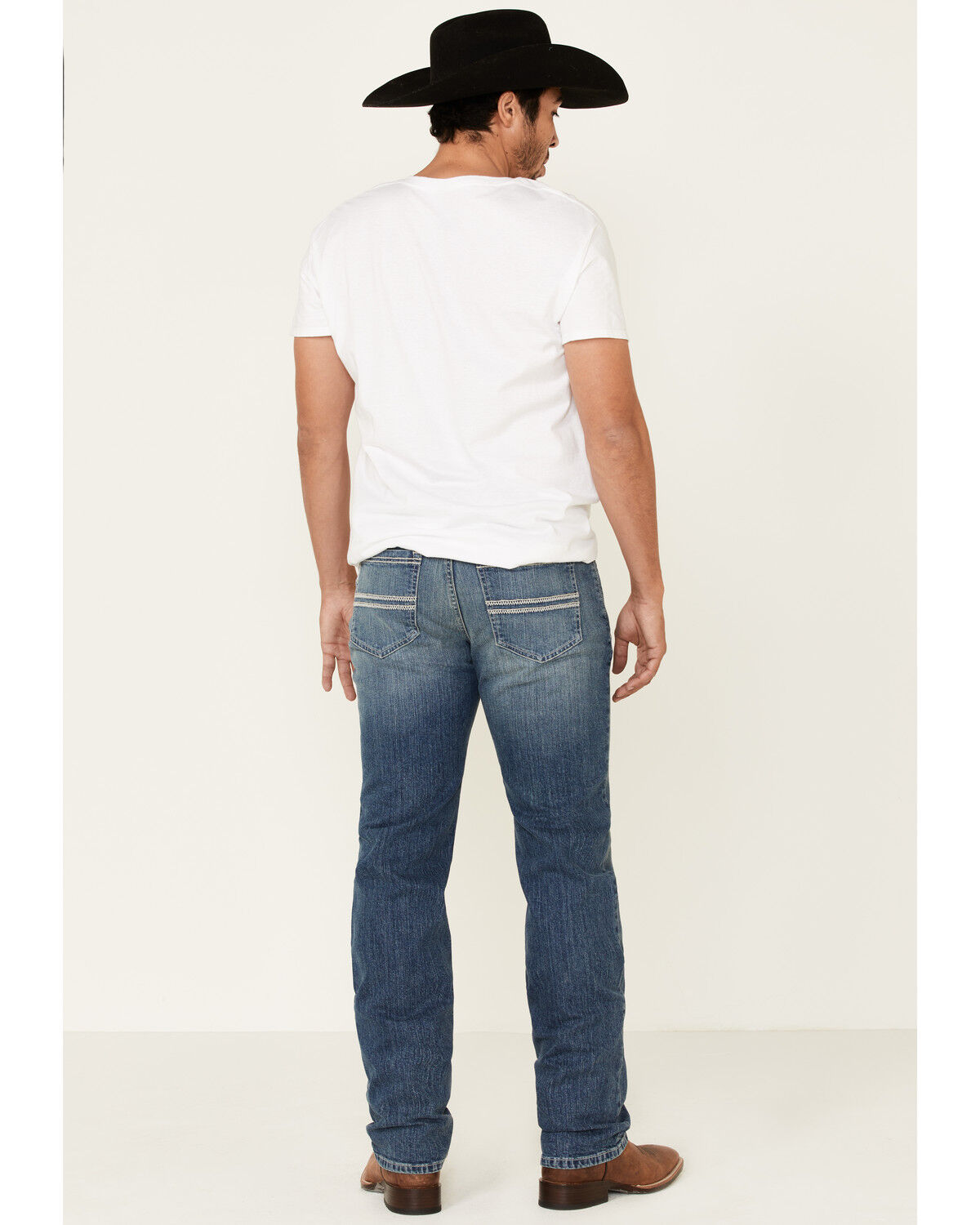 Image #3 - Cinch Men's Silver Label Performance Stretch Slim Straight Jeans, Indigo, hi-res