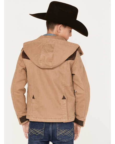 Image #4 - Cody James Boys' Rancher Fleece Lined Coat , Beige/khaki, hi-res