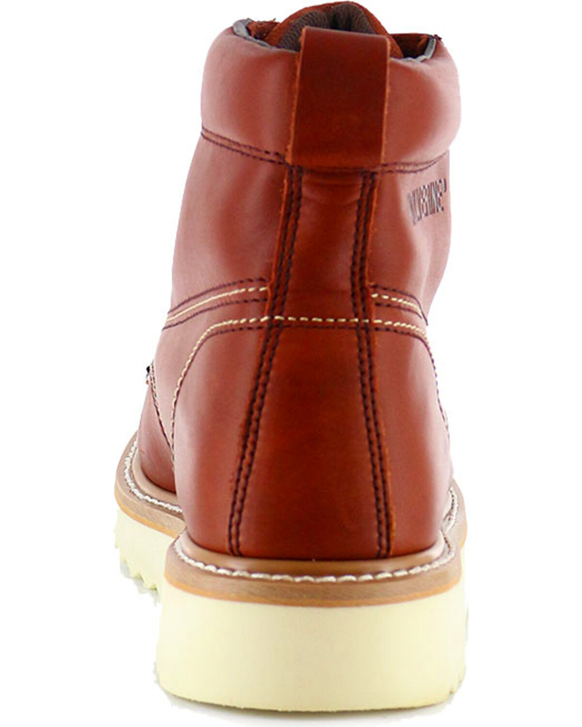 Image #7 - Wolverine Men's Wedge Sole Lace-Up Leather Work Boots - Moc Toe, Rust Copper, hi-res
