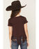 Image #4 - Cowgirl Hardware Girls' Cowgirl Fringe Short Sleeve Tee, Brown, hi-res