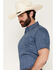 Image #2 - Cody James Men's Topaz Tonal Paisley Print Short Sleeve Button-Down Stretch Western Shirt, Blue, hi-res