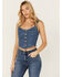 Image #1 - Levi's Women's Dark Medium Wash Western Alani Corset, , hi-res