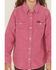 Image #3 - Wrangler Girls' Corduroy Long Sleeve Snap Western Shirt, Pink, hi-res