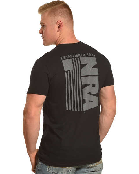 NRA Men's Tactical Flag Short Sleeve Graphic T-Shirt, Black, hi-res